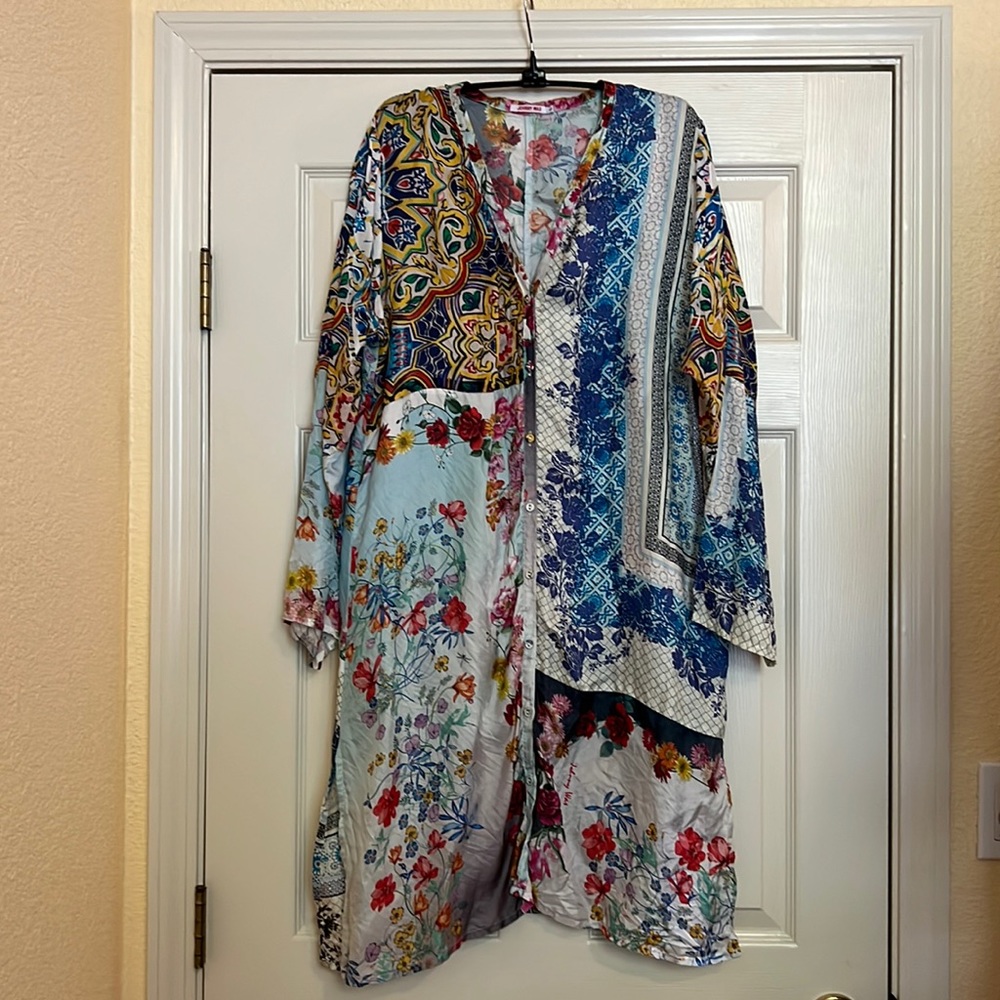 Johnny Was Floral Button Down Tunic